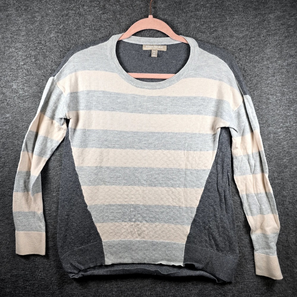 Banana Republic Long Sleeve Shirt‎ Womens XS Striped Lightweight Pullover
